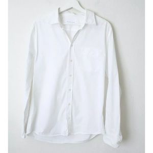 Everlane White Button Up Cotton Collared Shirt